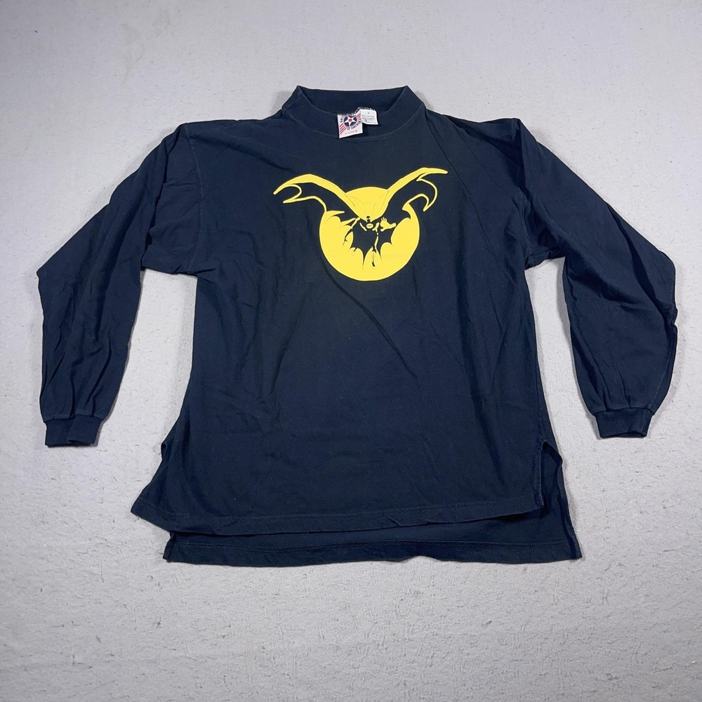Vintage Batman Shirt Mens Small DC Comics Long Sleeve Graphic 1984 Superhero 80s